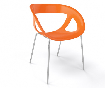Кресло пластиковое Gaber Moema 69 металл, технополимер оранжевый Фото 1
