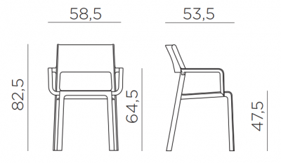 Кресло пластиковое Nardi Trill Armchair стеклопластик агава Фото 2