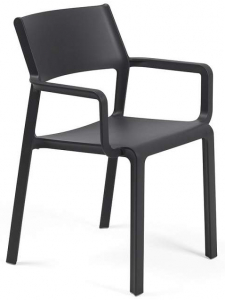 Кресло пластиковое Nardi Trill Armchair стеклопластик антрацит Фото 1