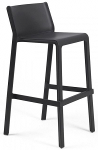 Стул пластиковый барный Nardi Trill Stool стеклопластик антрацит Фото 1