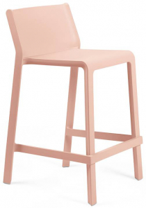 Стул пластиковый полубарный Nardi Trill Stool Mini стеклопластик розовый Фото 1