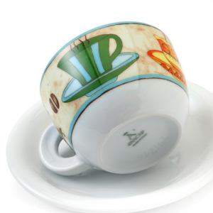 Набор кофейных пар для капучино с местом для кофе Ancap Edex фарфор деколь Espresso Italiano Фото 4