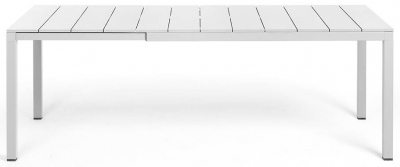 Стол металлический раздвижной Nardi Rio Alu 140 Extensibile  алюминий белый Фото 1