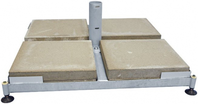 База с утяжелительными плитами BAHAMA Event сталь, бетон серый Фото 1