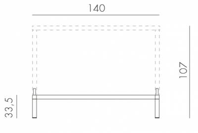 Комплект для увеличения высоты стола Nardi Kit Cube 140х80 High алюминий тортора Фото 2