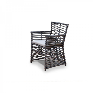 Комплект плетеной мебели KVIMOL КМ-0034 алюминий, искусственный ротанг черный, серый Фото 5
