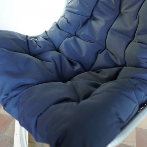 Кресло плетеное подвесное KVIMOL КМ-1011 сталь, искусственный ротанг серый Фото 4