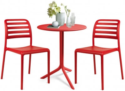 Комплект пластиковой мебели Nardi Spritz Costa Bistrot стеклопластик красный Фото 1