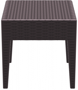 Столик плетеный для шезлонга Grattoni GT 1009 пластик с имитацией плетения коричневый Фото 2