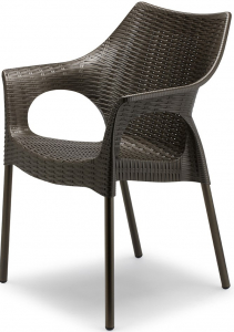 Кресло пластиковое Scab Design Olimpia алюминий, полипропилен бронза Фото 1