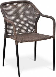 Кресло плетеное Afina Y35G-W1289 Pale искусственный ротанг, сталь палевый Фото 1