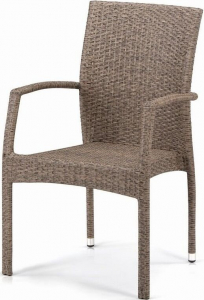 Кресло плетеное Afina Y379B-W56 Light Brown искусственный ротанг, сталь светло-коричневый Фото 1