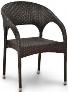 Кресло плетеное Afina Y90C-W2390 Brown искусственный ротанг, сталь коричневый Фото 1