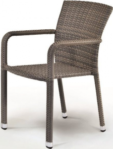 Кресло плетеное Afina A2001G-C088FT Pale алюминий, искусственный ротанг палевый Фото 1