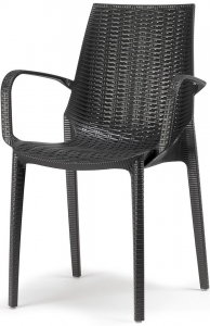 Кресло пластиковое Scab Design Lucrezia стеклопластик антрацит Фото 1