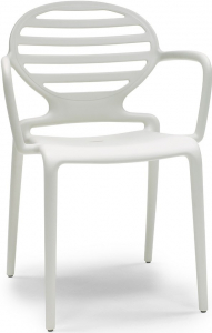 Кресло пластиковое Scab Design Cokka стеклопластик лен Фото 1