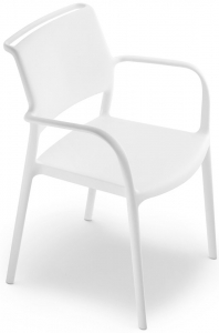 Кресло пластиковое PEDRALI Ara стеклопластик белый Фото 4