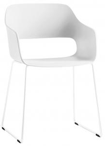 Кресло пластиковое на полозьях PEDRALI Babila сталь, стеклопластик Фото 1