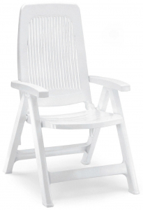 Кресло пластиковое складное SCAB GIARDINO Elegant Armchair пластик белый Фото 1