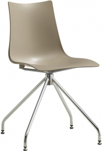 Стул пластиковый вращающийся Scab Design Zebra Technopolymer сталь, технополимер хром, тортора Фото 1