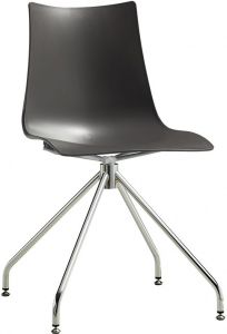 Стул пластиковый вращающийся Scab Design Zebra Technopolymer сталь, технополимер хром, антрацит Фото 1