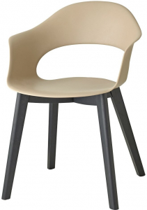 Кресло пластиковое Scab Design Natural Lady B бук, технополимер черный бук, тортора Фото 1