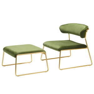 Кресло лаунж с обивкой Scab Design Lisa Lounge сталь, вельвет сатинированная латунь Фото 3