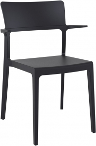 Кресло пластиковое Siesta Contract Plus стеклопластик черный Фото 1