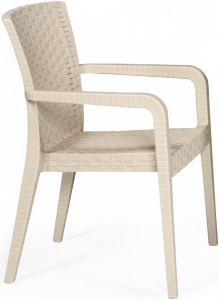 Кресло пластиковое DELTA Alberta полипропилен кремовый Фото 1