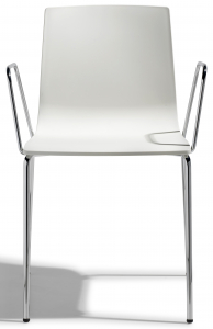 Кресло пластиковое Scab Design Alice сталь, технополимер хром, лен Фото 4