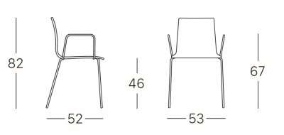 Кресло пластиковое Scab Design Alice сталь, технополимер хром, антрацит Фото 2