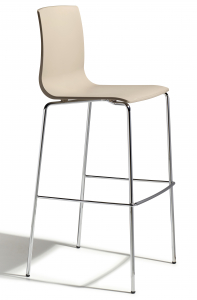 Стул барный пластиковый Scab Design Alice Barstool сталь, технополимер хром, тортора Фото 5