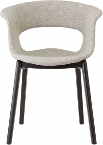 Кресло с обивкой Scab Design Natural Miss B Pop бук, поликарбонат, ткань венге, светло-серый Фото 4