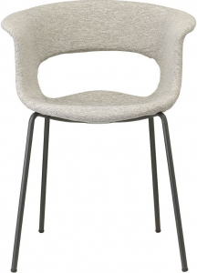 Кресло с обивкой Scab Design Miss B Pop coated steel frame сталь, поликарбонат, ткань антрацит, светло-серый Фото 1