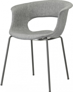 Кресло с обивкой Scab Design Miss B Pop coated steel frame сталь, поликарбонат, ткань антрацит, серый Фото 1