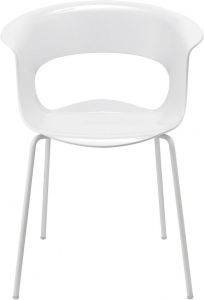 Кресло пластиковое Scab Design Miss B Antishock coated frame сталь, поликарбонат белый Фото 1
