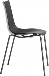 Стул пластиковый Scab Design Zebra Technopolymer 4 legs сталь, технополимер антрацит Фото 1