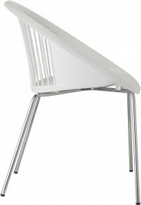 Кресло пластиковое Scab Design Giulia сталь, технополимер хром, лен Фото 1