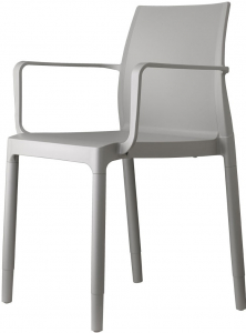 Кресло пластиковое Scab Design Chloe Trend Mon Amour алюминий, технополимер светло-серый Фото 1