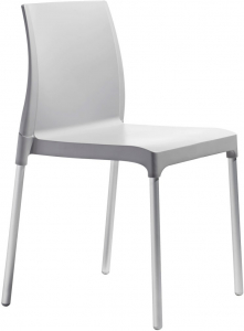 Стул пластиковый Scab Design Chloe Chair Mon Amour анодированный алюминий, технополимер светло-серый Фото 1