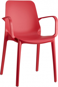 Кресло пластиковое Scab Design Ginevra стеклопластик красный Фото 1