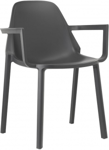 Кресло пластиковое Scab Design Piu стеклопластик антрацит Фото 1
