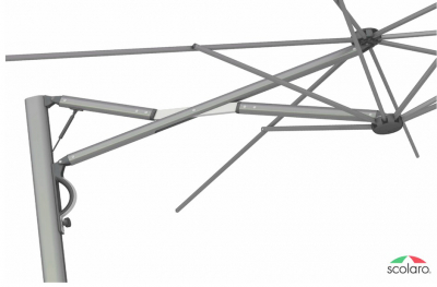 Зонт профессиональный 2.9х2.9 м Scolaro Astro Titanium алюминий, акрил титан, черный Фото 11