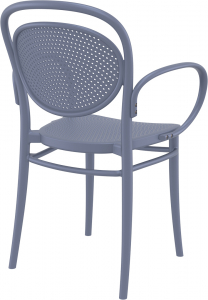 Кресло пластиковое Siesta Contract Marcel XL стеклопластик темно-серый Фото 6