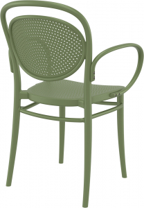 Кресло пластиковое Siesta Contract Marcel XL стеклопластик оливковый Фото 7