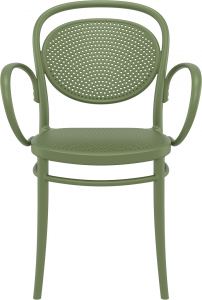 Кресло пластиковое Siesta Contract Marcel XL стеклопластик оливковый Фото 8