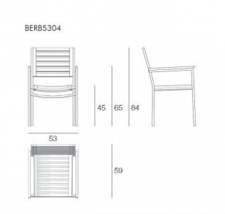 Кресло деревянное Giardino Di Legno Berbeda сталь, тик Фото 2