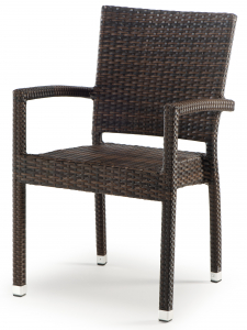 Кресло плетеное Grattoni GS 903 алюминий, искусственный ротанг коричневый Фото 1