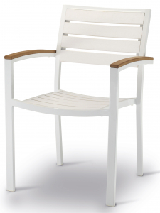 Кресло деревянное Grattoni GS 938 алюминий, техно-дерево белый Фото 1