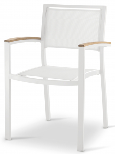 Кресло металлическое текстиленовое Grattoni GS 939 алюминий, текстилен белый Фото 1